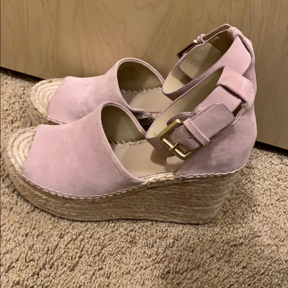 Marc Fisher Pink Suede Wedges